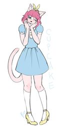  ambiguous_gender anthro bukibun clothed clothing felid fur hair heart_symbol looking_at_viewer mammal smile solo standing  rating:safe score: user:bot