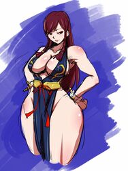 alternate_costume alternate_hairstyle breasts chun-li chun-li_(battle_ouffit_sfv) cleavage curvy female female_only human large_breasts rickert_kai solo street_fighter thick_thighs wide_hips rating:Questionable score:85 user:michaelb65