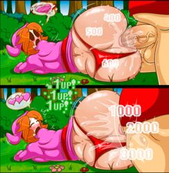 <3 1boy 1girls 1up anal anal_sex big_ass bimbo bubble_butt comic female female_focus heart human kogeikun male mammal mario mario_(series) nintendo penetration penis shy_gal straight super_mario_bros. unseen_male_face video_games rating:Explicit score:309 user:bot