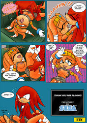 anthro areola balls big_breasts blue_eyes breasts comic cum cum_in_pussy cum_inside dialog echidna english_text erect_nipples erection female gaming hair knuckles_the_echidna male nipples nude orange_hair orgasm penetration penis purple_eyes pussy pussy_juice raianonzika red_hair sega sex sonic_(series) sweat text tikal_the_echidna vaginal_penetration wet wet_pussy rating:Explicit score:16 user:bot