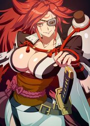 1girls baiken big_breasts breasts busty cleavage eye_patch face_markings female female_only gigantic_breasts guilty_gear highres huge_breasts ippo japanese_clothes katana large_breasts markings milf missing_eye older_female one_eye one_eye_obstructed one_eyed pink_hair red_eyes red_hair redhead revealing_clothes samurai scar scar_across_eye scar_on_face scarred scarred_face scars smile smiling sword tagme traditional_clothes warrior rating:Safe score:103 user:Fumeknight1