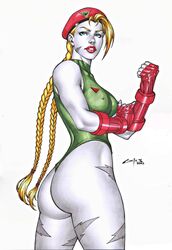 1girls 2023 blonde_hair bubble_butt cammy_white carlos_braga curvaceous curvy_body curvy_female ed_benes_studio female female_only hi_res huge_breasts leotard long_hair solo street_fighter rating:Questionable score:17 user:Dragon98