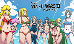 6+girls 9girls abs akairiot animal_crossing animal_crossing_girl bikini blonde_hair blue_eyes blue_hair brown_eyes brown_hair cleavage crossover female female_only fire_emblem fire_emblem_awakening fully_clothed green_eyes green_hair grey_hair human kid_icarus licking_lips long_hair lucina_(fire_emblem) mario_(series) metroid mole multiple_girls navel nintendo outdoors palutena pink_hair pointy_ears ponytail princess_peach princess_rosalina princess_zelda robin_(fire_emblem) robin_(fire_emblem)_(female) samus_aran short_hair smile super_smash_bros._for_nintendo_3ds_and_wii_u swimsuit text the_legend_of_zelda thighhighs tied_hair twilight_princess villager villager_(animal_crossing) white_hair wii_fit wii_fit_trainer zelda_(twilight_princess) rating:Explicit score:287 user:chooped