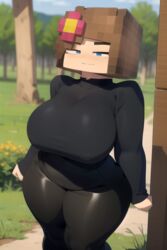 1girls ai_generated big_breasts daidouji_(artist) female_only jenny_belle_(slipperyt) minecraft solo solo_female rating:Explicit score:63 user:Rulesexy