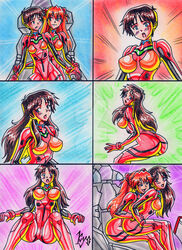 2girls ass asuka_langley_sohryu breasts cameltoe female gender_transformation kyo-domesticfucker large_breasts mtf_transformation neon_genesis_evangelion plugsuit shinji_ikari thick_thighs transformation transformation_sequence wide_hips yuri rating:Explicit score:47 user:meriko