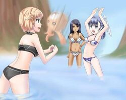 bikini fiora_(xenoblade) melia_antiqua nintendo riki_(xenoblade) sharla_(xenoblade) swimsuit xenoblade_(series) xenoblade_chronicles rating:Questionable score:16 user:A_Typical_Furry