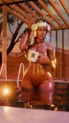 3d breasts cigarette league_of_legends nude_female otaviox6 pool qiyana_yunalai smoking solo_female sweat water white_hair rating:Explicit score:17 user:mag5666