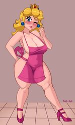 1girls 2024 2d 2d_(artwork) absurd_res absurdres alternate_version_available apron apron_only areolae armpits axel_hell belly_button belly_button_visible_through_clothing big_breasts blonde_hair blue_earrings blue_eyes blush blushing blushing_at_viewer breasts cleavage crown digital_drawing_(artwork) digital_media_(artwork) earrings female female_focus female_only full_body hand_on_butt heels hi_res high_heels highres large_breasts long_hair looking_at_viewer mario_(series) mostly_nude navel navel_visible_through_clothes nintendo one_eye_closed painted_nails pink_apron pink_heels pink_high_heels pink_lips pink_lipstick pink_nails princess_peach raised_arm smile solo solo_female solo_focus standing thick_thighs thighs watermark wide_hips winking winking_at_viewer rating:Explicit score:43 user:RoseAftrDark