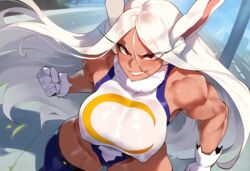  ai_generated dark-skinned_female female henrik_n looking_at_viewer miruko my_hero_academia novelai solo thiccwithaq_(ai_style)  rating:explicit score: user:bbvvll