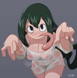 1girls big_breasts bottomless brachyzoid breasts chubby erect_nipples erect_nipples_under_clothes female female_focus female_only light_skin long_hair my_hero_academia nipple_bulge see-through shounen_jump solo sweat sweaty the_ring thighs tongue_out tsuyu_asui wet wet_clothes wet_pussy yamamura_sadako yamamura_sadako_(cosplay) rating:Questionable score:190 user:Vardigiil