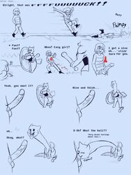 1boy 1girls anthro armor big_penis breasts bulge canine cleavage closed_eyes comedy deep_throat deepthroat_smile dialog duo english_text fellatio female frisk frisky_(under(her)tail) funny furry human human_on_anthro humanoid_penis humor interspecies lesser_dog male mammal no_gag_reflex oral oral_sex penis sex shield sliding sliding_down_throat snow surprise_deepthroat swallowing_penis_while_deepthroat tail tailwag text thewill throat_bulge tongue_out tripping under(her)tail undertale undertale_fanfiction rating:Explicit score:77 user:bot