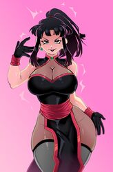 1girls big_breasts black_hair chichi chichi_black cleavage dragon_ball dragon_ball_super dragon_ball_z female female_only hyper_thighs kiwiartsu large_breasts lipstick looking_at_viewer massive_thighs milf pelvic_curtain ponytail solo solo_female solo_focus thick_thighs thighhighs thighs thunder_thighs wide_hips rating:Questionable score:160 user:HughthyDerg