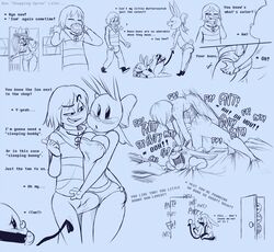 after_sex ass bandana bed blush bondage bound breasts bulge bunbun_npc_(undertale) cinnamon_(undertale) comedy comic door feline female femsub frisk frisky_(under(her)tail) funny grope humor lagomorph male maledom mammal monochrome rabbit ribbons sex sex_toy short_pants slave smile spreading straight submission submissive thewill under(her)tail undertale undertale_fanfiction vibrator rating:Explicit score:255 user:bot