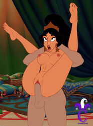 1boy 1girls arabian arabian_female balls big_breasts big_penis black_hair breasts chancero crossover crown disney disney_prince disney_princess faceless_male feet full_nelson full_nelson_(legs_held) full_nelson_vaginal interracial legs_up light-skinned_male long_hair middle_eastern_female moaning nipples open_mouth penis penis_in_pussy prince_eric princess princess_jasmine pussy reverse_suspended_congress royalty sex soles standing_full_nelson straight tagme tan-skinned_female tan_skin tiara vaginal_penetration rating:Explicit score:20 user:wa111wa111