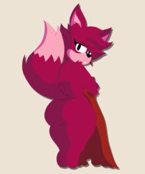  anthro behind_view flare_(sagetheghost) furry large_ass looking_at_viewer red_fur sagetheghost solo solo_female tagme  rating:explicit score: user:sageghost