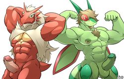 abs anthro anthrofied areola armpits arthropod avian beak beard biceps bird blaziken chicken erection facial_hair flexing flygon hair insects looking_at_viewer maldu manly muscular navel nintendo nipple_piercing nipples nude pecs penis piercing pokemon raised_arm smile standing thick_penis thick_thighs video_games rating:Explicit score:14 user:IAlwaysCumBack