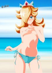 bikini ediiee female female_only human mario_(series) nintendo princess_rosalina solo topless rating:Questionable score:48 user:Freezer88