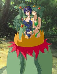 bikini blush breasts corruption dazed elmonais empty_eyes female_only femdom femsub green_hair hair honey kujikawa_rise large_breasts long_hair monster_girl open_mouth persona persona_4 plant_girl shirogane_naoto short_hair tentacle tied_hair twintails vore rating:Questionable score:40 user:Shadowking11