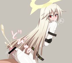 1girls 2016 ass buttjob censor_bar censored clothed_buttjob clothed_female cum ejaculation female guilty_gear halo jack-o'_valentine long_hair penis red_eyes white_hair rating:Explicit score:90 user:bot