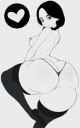 1girls ass ass_cleavage big_ass black_hair braided_hair braided_twintails breasts butt_crack fat_ass goth goth_girl greyscale heart huge_ass large_ass long_hair monochrome naked nude solo solo_female solo_focus thanuki thanukiart the_addams_family thick thick_thighs thighhighs thighs thong wednesday_addams rating:Explicit score:103 user:Infinite08