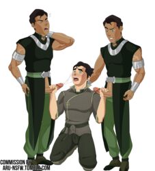 3boys aru-nsfw avatar_the_last_airbender blush bolin brothers clothed clothing cum handjob male male_only penis simple_background straight_hair tagme the_legend_of_korra threesome twins uncensored wei_bei_fong white_background wing_bei_fong yaoi rating:Explicit score:46 user:mercedesyh2