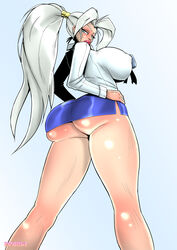 1girls ass big_ass big_breasts bimbo breasts busty clothing dat_ass huge_breasts jeane lipstick makeup miniskirt nipple_bulge ponytail sideboob skirt suikoden tied_hair voluptuous white_hair zedeki rating:Questionable score:34 user:punkmaster