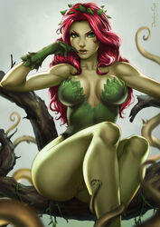 2d ass bare_shoulders batman_(series) breasts cleavage covered_breasts dandon_fuga dc dc_comics female female_only gloves green-skinned_female green_eyes green_skin hips large_breasts legs lips long_hair nipples pamela_isley poison_ivy pussy red_hair solo thighs vagina rating:Explicit score:74 user:Bart