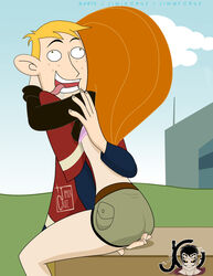  clothed dibujox disney emma-erotic female fingering human kim_possible kimberly_ann_possible male medium_breasts ron_stoppable short_shorts straight undressing  rating:questionable score: user:freezer88