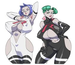 2futas alternate_breast_size big_breasts breasts bulge butch_(pokemon) cleavage feminine_male futa_only futanari huge_breasts james_(pokemon) jamie_(pokemon) kojirou_(pokemon) kosaburou_(pokemon) large_breasts male_with_breasts massive_breasts multiple_futa nintendo nipple_bulge penis_bulge pokemon rule_63 slb team_rocket thick_thighs thighs voluptuous rating:Explicit score:60 user:Jarjarjar