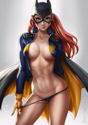 barbara_gordon batgirl batman_(series) black_panties cleavage dandon_fuga dc female female_only human panties pinup solo rating:Questionable score:63 user:SolemnTagger