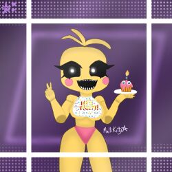  chica_(fnaf) duck five_nights_at_freddy's five_nights_at_freddy's_2 multikitty pink_panties toy_chica_(fnaf) white_eyes yellow_body  rating:explicit score: user:bot