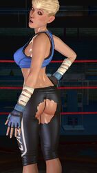 1girls 2016 3d ass bandage bare_calves bare_shoulders blonde_hair blue_gloves blush boxing_ring bra breasts brown_eyes calves cassie_cage dentol eyelashes female female_only fingers fit gloves hand_on_hip hands hips legs lipstick looking_down medium_breasts mortal_kombat mortal_kombat_x muscular_female nails pants pink_lipstick shiny shiny_skin short_hair solo source_filmmaker sports_bra standing tight_pants yoga_pants rating:Explicit score:39 user:master333