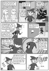 belly_expansion burping bursting comic dialogue drinking inflation page_7 plasticextreme popping potion tagme witch rating:Explicit score:2 user:Thique_inque