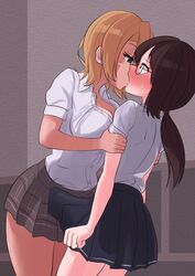 1futa 1girls blush cleavage duke_shiwa erection erection_under_skirt futa_on_female futanari glasses kissing penis ponytail school_uniform schoolgirl shiwa_kou shocked skirt surprised tagme rating:Explicit score:184 user:KrystalsDick