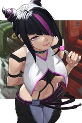 1girls 2023 asian asian_female athletic athletic_female capcom femme_fatale juri_han korean korean_female light-skinned_female light_skin luxpineapple street_fighter street_fighter_6 rating:Questionable score:48 user:OmegaIX