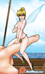 1boy 1girls bare_shoulders belly blonde_hair blue_eyes breasts cleavage covered_breasts disney disney_fairies fairy fairy_wings female hips jago_dibuja large_breasts legs long_hair male minigirl navel nipples peter_pan_(disney) pussy shoes size_difference tagme thighs tinker_bell vagina wings rating:Questionable score:48 user:Bart