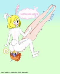  2girls aero2 anus ass asshole bunny_girl bunny_tail carrot carrot_(one_piece) facesitting fart fart_cloud fart_fetish farting farting_in_face farting_on_face farts female female_focus female_on_top female_only furry furry_female nami nami_(one_piece) one_piece post-timeskip  rating:explicit score: user:aero2