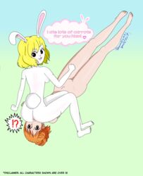  aero2 anus ass asshole bunny_girl bunny_tail carrot carrot_(one_piece) facesitting fart fart_cloud fart_fetish farting farting_in_face farting_on_face farts feet female female_focus female_on_top female_only furry furry_female looking_back nami nami_(one_piece) nude nude_female one_piece open_mouth post-timeskip toes  rating:explicit score: user:aero2