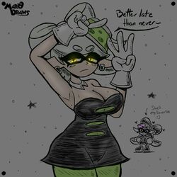 arm_up armpit_crease armpit_fetish armpit_peek armpit_pose armpit_sex_invitation armpits big_breasts busty callie_(splatoon) cleavage dress huge_breasts large_breasts marie_(splatoon) marodraws nintendo presenting_armpit presenting_armpits splatoon sweat sweatdrop sweating sweaty tagme thick_thighs thin_waist white_hair wide_hips rating:Questionable score:44 user:Soggyman139