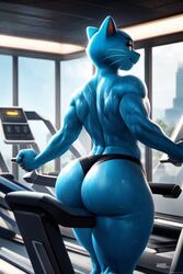 ai_generated big_ass big_booty big_butt blue_fur dat_ass dumptruck_ass dumptruck_butt exercise exercise_equipment exercising fat_ass fat_butt feline furry furry_only gay gumball_watterson male male_only solo solo_focus solo_male sweat sweaty sweaty_ass sweaty_body sweaty_butt sweaty_thighs the_amazing_world_of_gumball rating:Explicit score:22 user:solardam