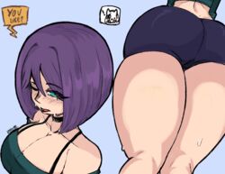  ass big_ass big_breasts breasts dkajart dkajda drakkon00 egirl goth_girl green_eyes original_character purple_hair  rating:explicit score: user:demongorgona