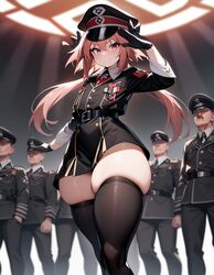 ai_generated astolfo_(fate) crowd despotism military military_uniform serious serious_look tetillas tetillas_(artist) thick_thighs thighs wtf rating:Explicit score:36 user:Tetillas