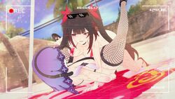  3d beach bikini black_swan_(honkai:_star_rail) female fishnets futa_on_female futanari honkai:_star_rail honkai_(series) koikatsu sparkle_(honkai:_star_rail) tagme vostrumdeus  rating:explicit score: user:vostrumdeus