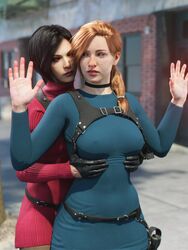 2girls 3d ada_wong ada_wong_(cosplay) ass big_ass big_breasts breasts bust busty capcom chest curvaceous curvy curvy_figure female female_focus ginger ginger_hair hips hourglass_figure huge_ass huge_breasts human large_ass large_breasts legs light-skinned_female light_skin mature mature_female morgan_tylle_(word2) red_hair resident_evil resident_evil_4 slim_waist thick thick_hips thick_legs thick_thighs thighs voluptuous waist wide_hips word2 yuri rating:Questionable score:33 user:SILV3RBACK