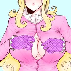 big_breasts blonde_hair breasts female female_only funny_valentine gloves jojo's_bizarre_adventure large_breasts lidan pink_clothing rule_63 steel_ball_run top_heavy rating:Explicit score:89 user:Ed2080