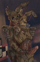 armless burntrap coaxing corpse erect_penis erection five_nights_at_freddy's fnaf grotesque horror male/male male_only repressed_youth springtrap springtrap_(fnaf) the_mimic_(fnaf) touching_penis rating:Explicit score:20 user:Repr3sdYouth