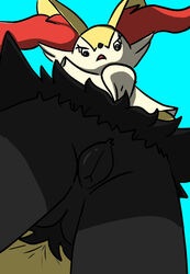  angry angry_expression angry_eyes angry_face animal_genitalia animal_humanoid animal_pussy anthro blue_background bottomwear braixen canid canid_humanoid canine canine_genitalia canine_humanoid canine_pussy chest_tuft clothed clothing clothing_lift female female_focus fox fox_humanoid fur furnshio generation_6_pokemon genitals hair humanoid inner_ear_fluff mammal mammal_humanoid nintendo nude nude_anthro nude_female pokemon pokemon_(species) pussy shaded simple_background skirt skirt_lift solo tail tail_tuft tuft  rating:explicit score: user:bot