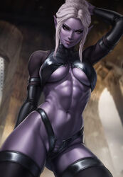 1girls abs artist_name baldur's_gate baldur's_gate_3 bare_shoulders black_gloves bodysuit bondage breasts cameltoe colored_skin crotchless dandon_fuga drow dungeons_and_dragons elf elf_ears elf_female female female_only femdom forgotten_realms holding indoors large_breasts latex lips looking_at_viewer minthara navel nose pointy_ears red_eyes shiny_skin skin_tight solo solo_female standing thick_thighs twitter_link underboob viewed_from_below white_hair rating:Explicit score:105 user:Crcole331