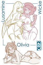 3girls aether_foundation alternate_breast_size areolae belly big_breasts big_hair black_hair blonde blonde_hair blush boots breast_grab breasts cleavage covered_breasts covered_nipples dark-skinned_female dark_skin earrings elbow_gloves elite_four erect_nipples eyelashes female female_only fingerless_gloves glasses gloves heel_boots high_heel_boots hips human jewelry large_breasts legs legwear lipstick long_hair looking_at_viewer lusamine_(pokemon) megane milf monochrome mother multiple_girls navel neck_rings necklace nintendo nipple_bulge nipples nude olivia_(pokemon) open_mouth pale_skin panties pokemon pokemon_sm pubic_hair purple_hair pussy short_hair smile teeth text thigh_boots thighhigh_boots thighhighs thighs thong tongue underwear vagina very_long_hair white_background wicke_(pokemon) x-teal rating:Explicit score:274 user:Bart