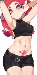 1girls armpits breasts cleavage erect_nipples female female_only jtveemo looking_at_viewer nintendo nipples octoling octoling_girl octoling_rival pseudo_hair solo splatoon splatoon_2 rating:Questionable score:198 user:justausername